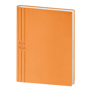 Agenda personalizzata giornaliera interno mobile con copertina in TAM cm 17x24 S/D abbinati PPB207 - Arancio