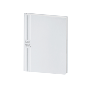 Agenda personalizzabile giornaliera con interno intercambiabile, copertina in TAM cm 15x21 PPB245 - Bianco