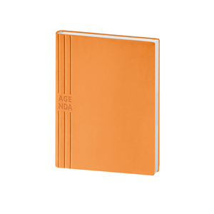 Agenda personalizzata giornaliera interno intercambiabile con copertina in TAM cm 17x25 S/D separati PPB246 - Arancio