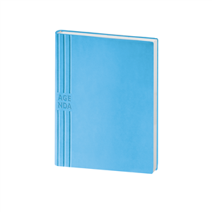 Agenda personalizzata giornaliera interno intercambiabile con copertina in TAM cm 17x25 S/D separati PPB246 - Azzurro