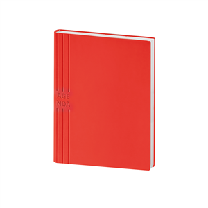 Agenda personalizzata giornaliera interno intercambiabile con copertina in TAM cm 17x25 S/D separati PPB246 - Rosso