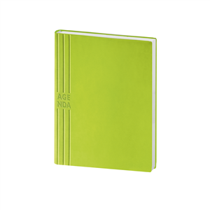 Agenda personalizzata giornaliera interno intercambiabile con copertina in TAM cm 17x25 S/D separati PPB246 - Verde lime