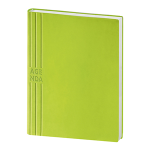 Agenda personalizzata giornaliera interno intercambiabile con copertina in TAM cm 17x24 S/D separati PPB247 - Verde lime
