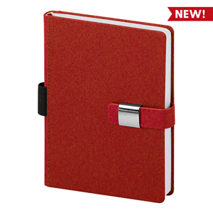 Agenda personalizzabile giornaliera con copertina termovirante e portapenna cm 14,2x20,5 S/D abbinati PPB257 - Rosso