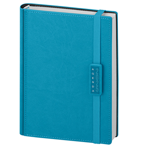 Agenda personalizzata giornaliera 324 pagine con copertina in termovirante cm 15x21 S/D abbinati PPB275 - Azzurro