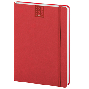 Agenda personalizzata bigiornaliera con copertina flessibile cm 14x21 PPB356 - Rosso