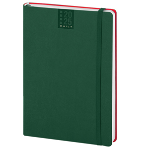 Agenda personalizzata bigiornaliera con copertina flessibile cm 14x21 PPB356 - Verde