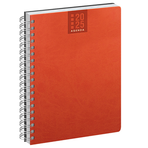 Agenda personalizzata giornaliera 336 pagine con copertina in termovirante cm 15x21 PPB375 - ARANCIO