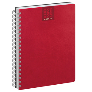 Agenda personalizzata giornaliera 336 pagine con copertina in termovirante cm 15x21 PPB375 - Rosso