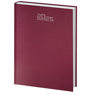 Agenda personalizzata giornaliera 320 pagine cm 12x17 S/D abbinati PPB520 - Bordeaux