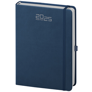 Agenda personalizzata giornaliera 324 pagine con portapenna e chiusura con elastico cm 15x21 S/D abbinati PPB528 - Blu