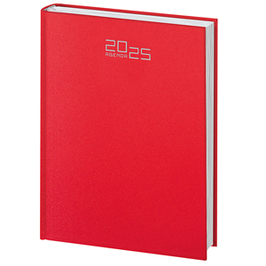 Agenda personalizzata giornaliera 324 pagine cm 15x21 S/D abbinati PPB530 - Rosso
