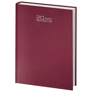 Agenda personalizzabile giornaliera fogli a quadretti 324 pagine cm 15x21 S/D abbinati PPB535 - Bordeaux