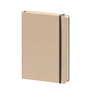 Quaderno con elastico e copertina in craft paper in formato A5 NOTES KRAFT BIG PPB589 - Nero