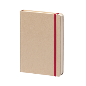 Quaderno con elastico e copertina in craft paper in formato A5 NOTES KRAFT BIG PPB589 - Rosso