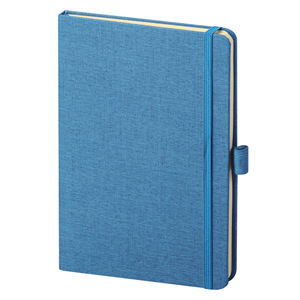Quaderno personalizzato con copertina in tessuto in formato A5 NOTES WAVE PPB594 - Azzurro