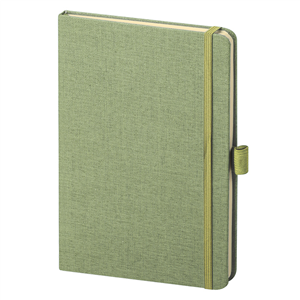 Quaderno personalizzato con copertina in tessuto in formato A5 NOTES WAVE PPB594 - Verde