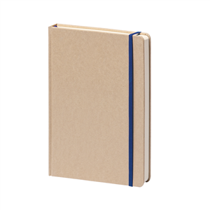 Quaderno con elastico con copertina in craft in formato A6 NOTES KRAFT PPB603 - Blu