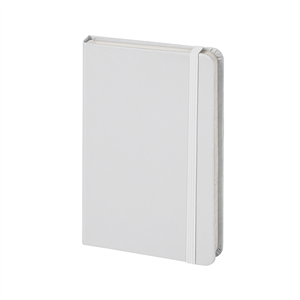 Quaderno pubblicitario con elastico in formato A6 NOTES COLOR PPB614 - Bianco