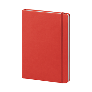 Taccuino personalizzato con elastico e copertina in poliuterano in formato A5 PU NOTES PPB620 - Rosso