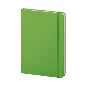 Taccuino personalizzato con elastico e copertina in poliuterano in formato A5 PU NOTES PPB620 - Verde lime