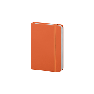 Taccuino personalizzato con elastico e copertina inpoliuterano in formato A6 MINI PU NOTES PPB621 - Arancio