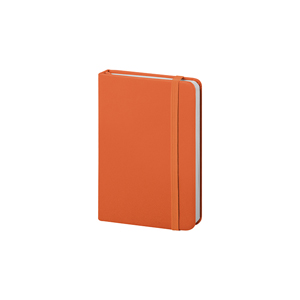 Taccuino personalizzato con elastico e copertina inpoliuterano in formato A6 MINI PU NOTES PPB621 - Arancio