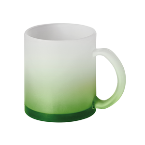 Tazza in vetro effetto ghiaccio fondo colorato 320 ml ICE COLOR MUG PPC375 - Verde