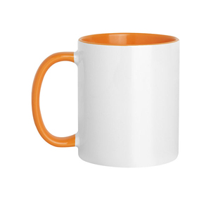 Tazza per sublimazione in ceramica con interno colorato 320 ml COLOR MUG SIMPLY PPC467NB - Arancio