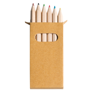 Set di 6 mini matite colorate MICHELANGELO PPD545 - Avana