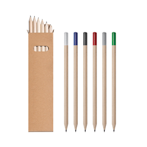 Set di 6 matite legno GOYA PPD580 - Avana