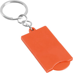 Portachiavi con gettone personalizzabile COIN PPE126 - Arancio