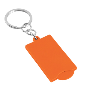 Portachiavi con gettone personalizzabile COIN PPE126 - Arancio