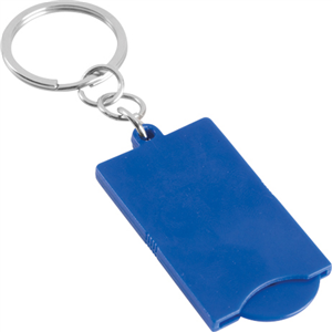 Portachiavi con gettone personalizzabile COIN PPE126 - Blu