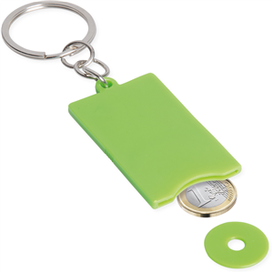 Portachiavi con gettone personalizzabile COIN PPE126 - Verde