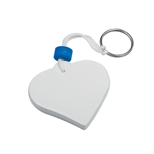 Portachiavi galleggianti a forma di cuore CORAZON PPE378 - Bianco - Blu
