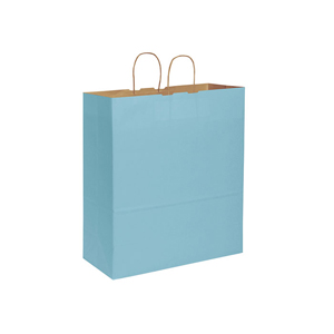 Borsa in carta colorata personalizzata cm 36x41x12 PPG014 - Azzurro