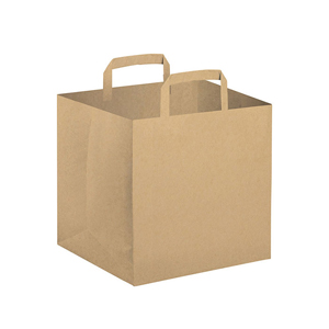 Busta personalizzata in carta avana cm 26x16x31 COMPACT TAKE AWAY PPG025 - Avana