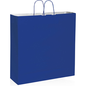 Borsa in carta colorata 120gr personalizzata cm 54x50x14 PPG031 - Blu