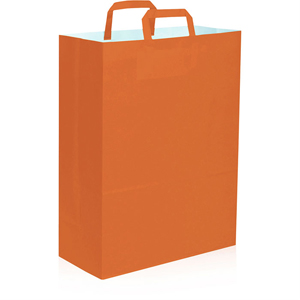 Borsa in carta 100gr colorata personalizzata cm 32x43x17 PPG062 - Arancio