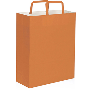 Borsa in carta colorata 90gr personalizzata cm 26x39x14 PPG063 - Arancio