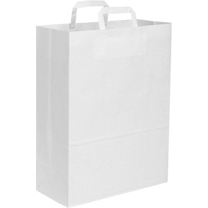 Borsa in carta 100gr bianca personalizzata cm 32x43x17 PPG067 - Bianco