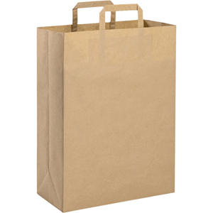 Shopper in carta riciclata 80gr avana personalizzata cm 19x24x7 PPG079 - Avana