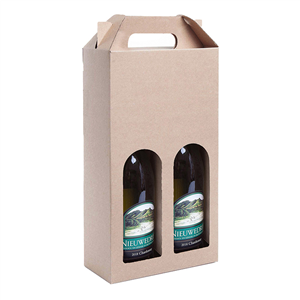 Scatola porta 2 bottiglie WINE BOX PPG081 - Avana