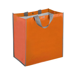 Maxi shopper pieghevole con bottone EBE PPG091 - Arancio