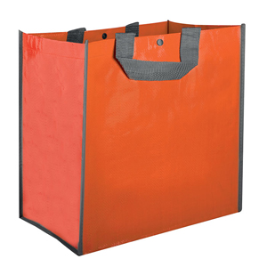 Borsa spesa personalizzata cm 35x34,5x22 in polipropilene laminato ARES PPG093 - Arancio