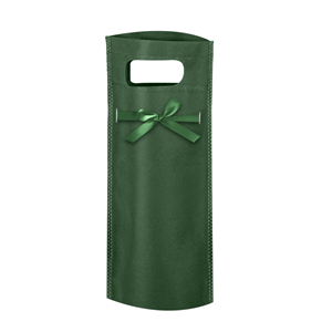 Borsa portabottiglie da regalo in tessuto non tessuto BOLLICINE PPG115 - Verde