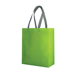Shopper in tessuto non tessuto laminato cm 35x40x16 LAMJA BIG PPG130 - Verde lime