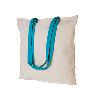 Shopping bag personalizzatain cotone 220gr cm 38x42 QUEENIE PPG187 - Azzurro