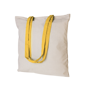 Shopping bag personalizzatain cotone 220gr cm 38x42 QUEENIE PPG187 - Giallo